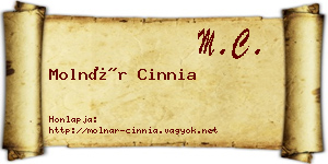 Molnár Cinnia névjegykártya
